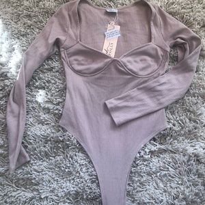 Oh Polly Long Sleeve Underwire Bodysuit